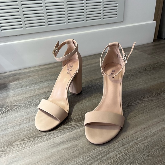 Call it spring nude block heels - Picture 1 of 3